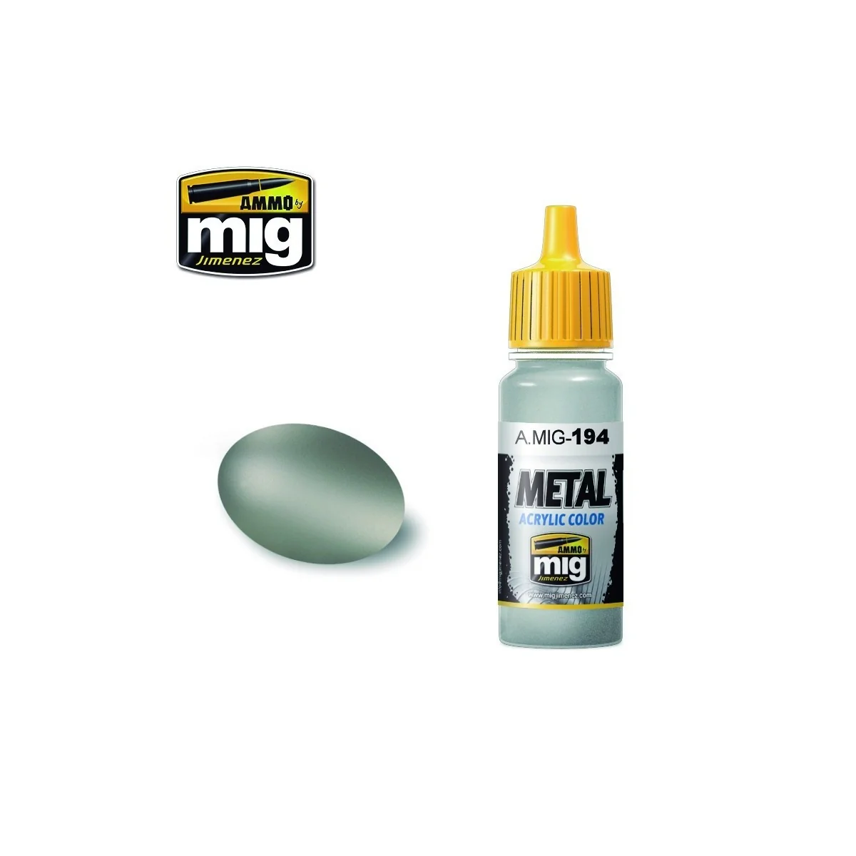 Peinture acrylique ALUMINIUM MAT 17ml Mig AMMO - MIG Jimenez A.MIG-0194 - 1