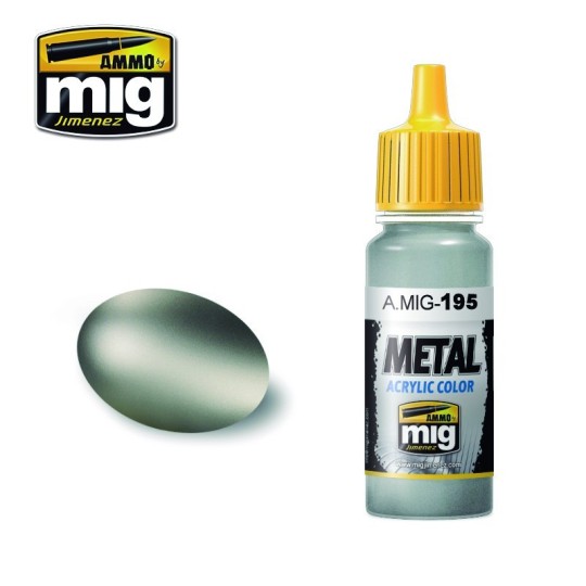 A.MIG-0195-Peinture acrylique ARGENT 17ml Mig