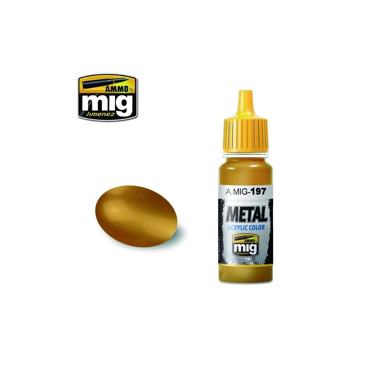 Brass acrylic paint 17ml Mig - A.MIG-0197 - A.MIG-0197