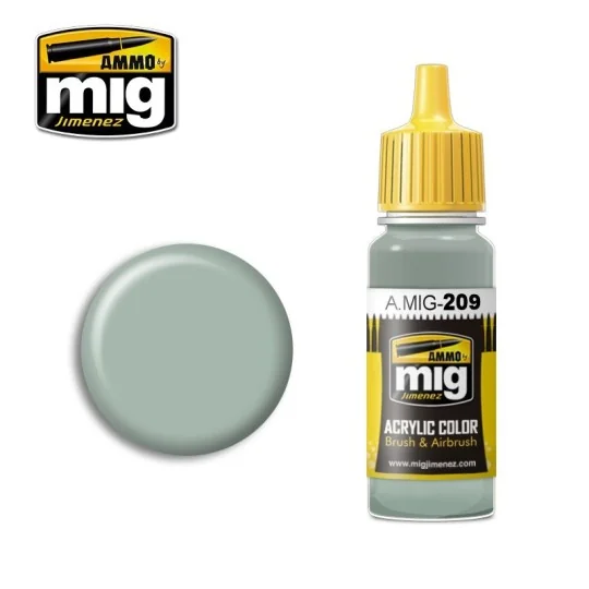 A.MIG-0209-Mig FS 36495 Light Grey Acrylic Paint 17ml - A.MIG-0209