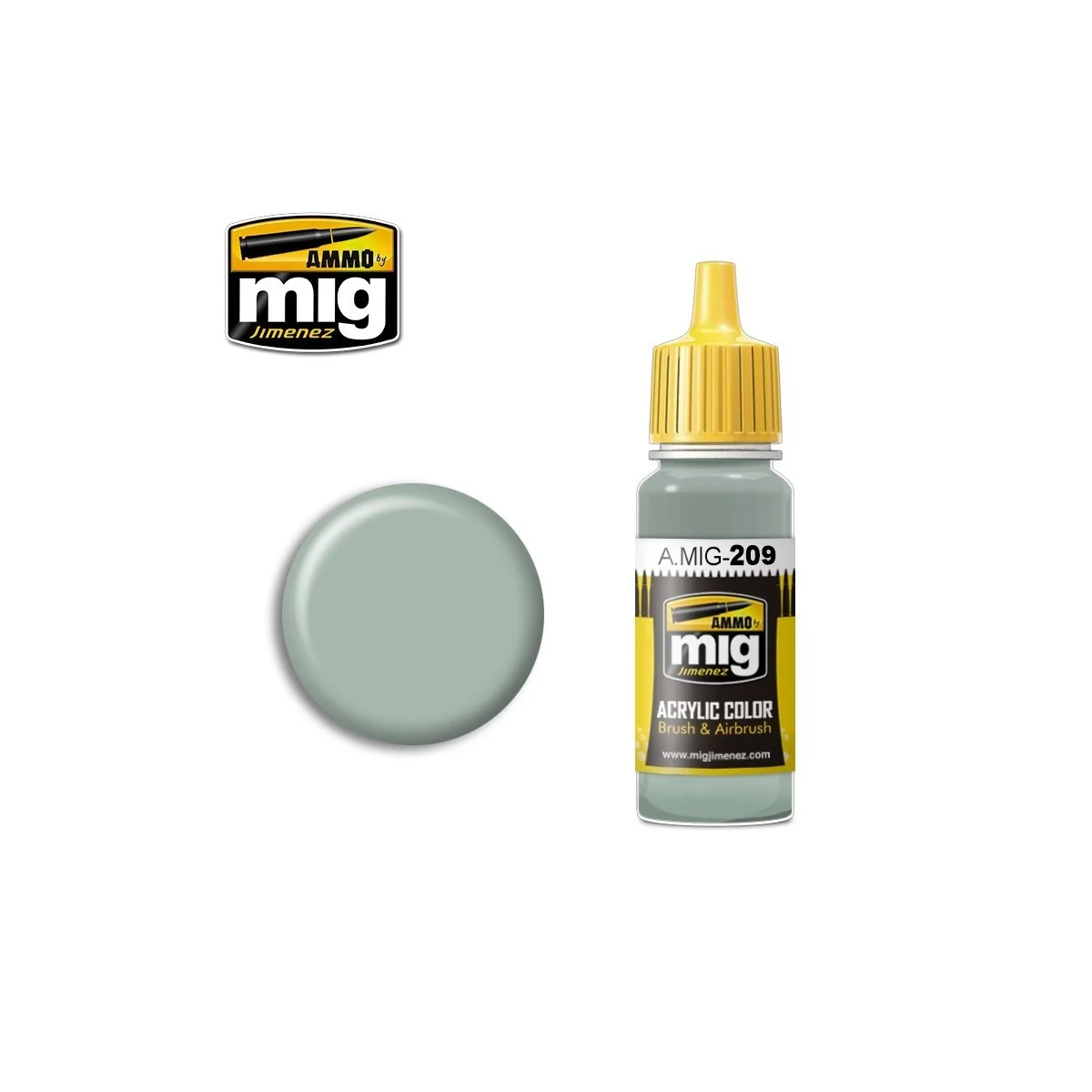 Mig FS 36495 Light Grey Acrylic Paint 17ml - A.MIG-0209 - A.MIG-0209