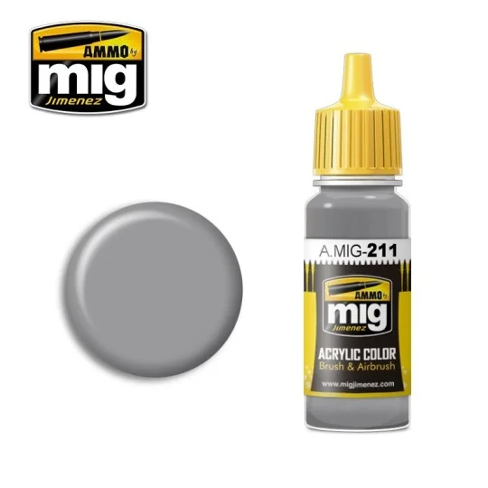 A.MIG-0211-Mig FS 36270 Medium Grey Acrylic Paint 17ml - A.MIG-0211