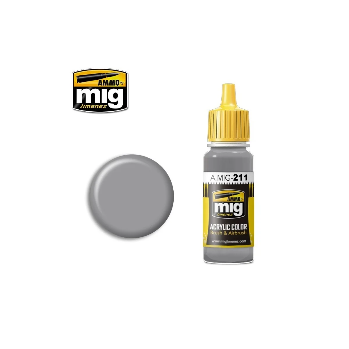 Mig FS 36270 Medium Grey Acrylic Paint 17ml - A.MIG-0211 - A.MIG-0211