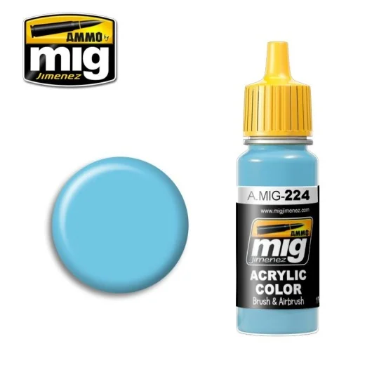Mig FS35260 Sky Line Blue A II Acrylic Paint 17ml - A.MIG-0224 A.MIG-0224-Mig FS35260 Sky Line Blue A II Acrylic Paint 17ml - A.MIG-0224
