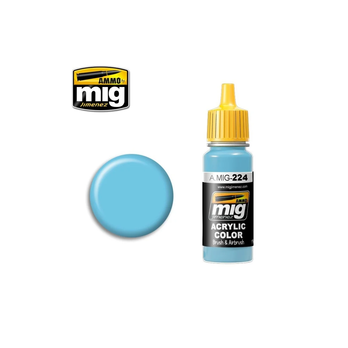 Mig FS35260 Sky Line Blue A II Acrylic Paint 17ml - A.MIG-0224 Mig FS35260 Sky Line Blue A II Acrylic Paint 17ml - A.MIG-0224