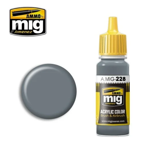 Peinture acrylique FS 35164 BLEU INTERMÉDIAIRE (ANA 608) 17ml Mig AMMO - MIG Jimenez A.MIG-0228 - 1 A.MIG-0228-Peinture acrylique FS 35164 BLEU INTERMÉDIAIRE (ANA 608) 17ml Mig - A.MIG-0228