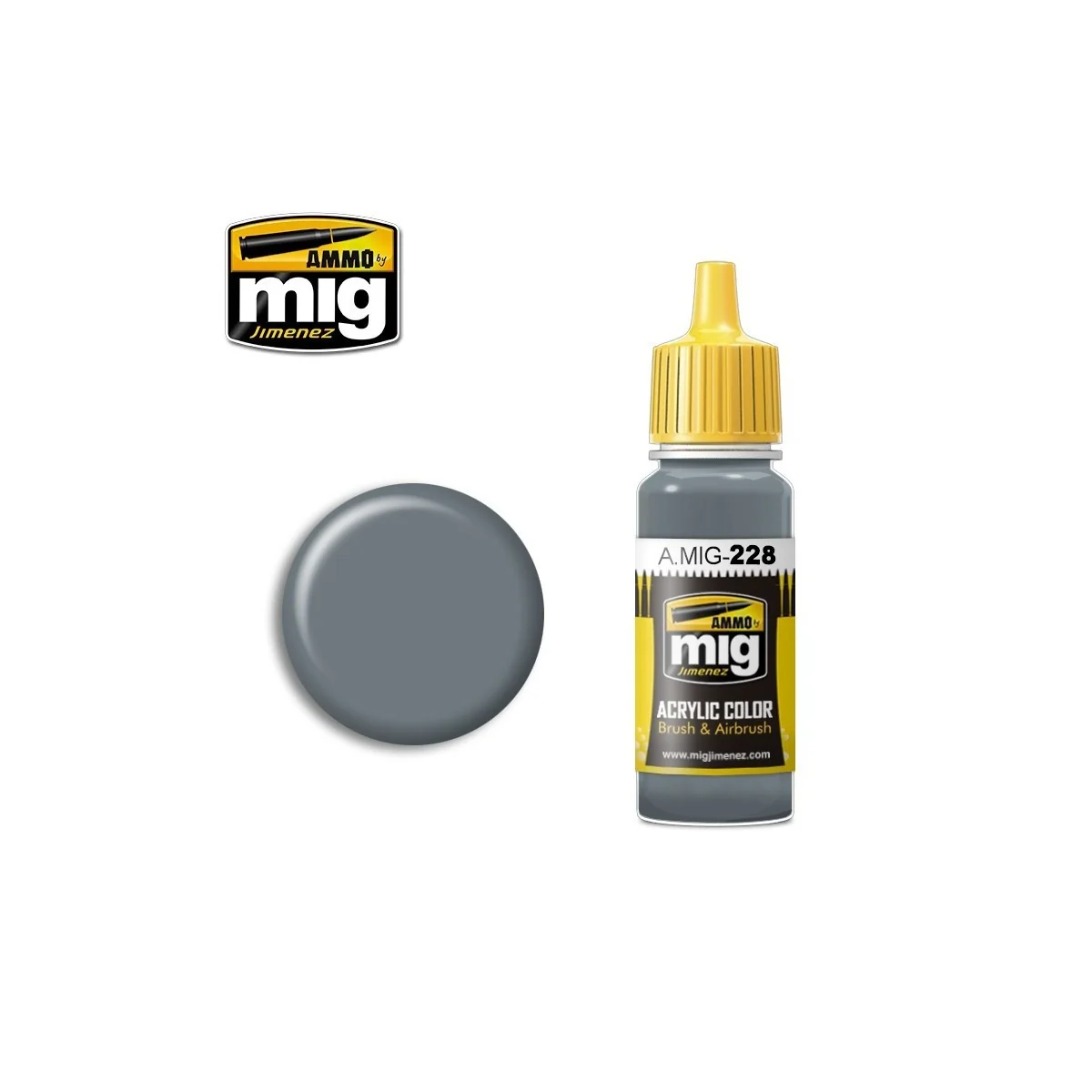 Peinture acrylique FS 35164 BLEU INTERMÉDIAIRE (ANA 608) 17ml Mig AMMO - MIG Jimenez A.MIG-0228 - 1 Peinture acrylique FS 35164 BLEU INTERMÉDIAIRE (ANA 608) 17ml Mig AMMO - MIG Jimenez A.MIG-0228 - 1