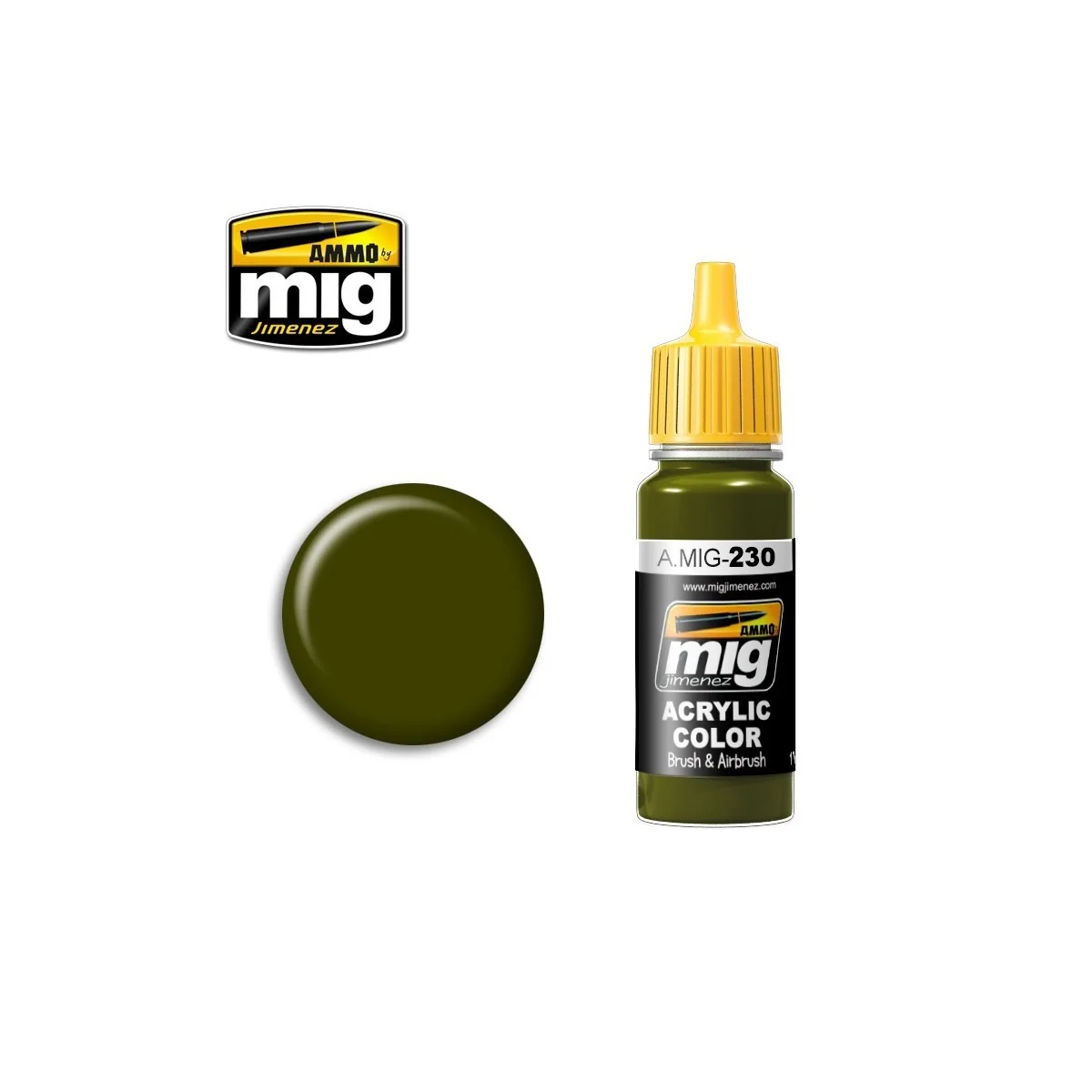 Acrylic paint RLM 82 GREEN CAMO 17ml Mig - A.MIG-0230