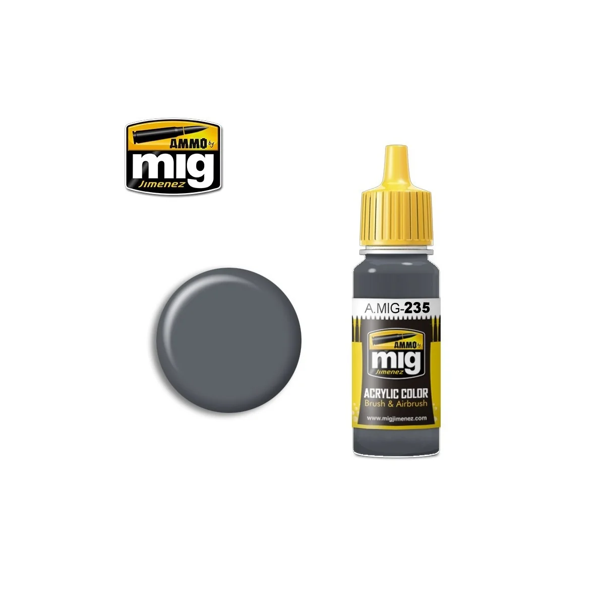Peinture acrylique FS36152 GRIS FONCÉ AMT-12 17ml Mig AMMO - MIG Jimenez A.MIG-0235 - 1 Peinture acrylique FS36152 GRIS FONCÉ AMT-12 17ml Mig AMMO - MIG Jimenez A.MIG-0235 - 1