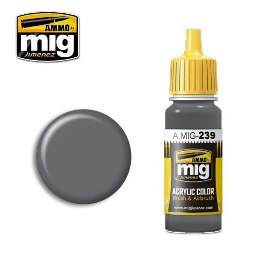 A.MIG-0239-Peinture acrylique FS 36122 GRIS NEUTRE 17ml Mig