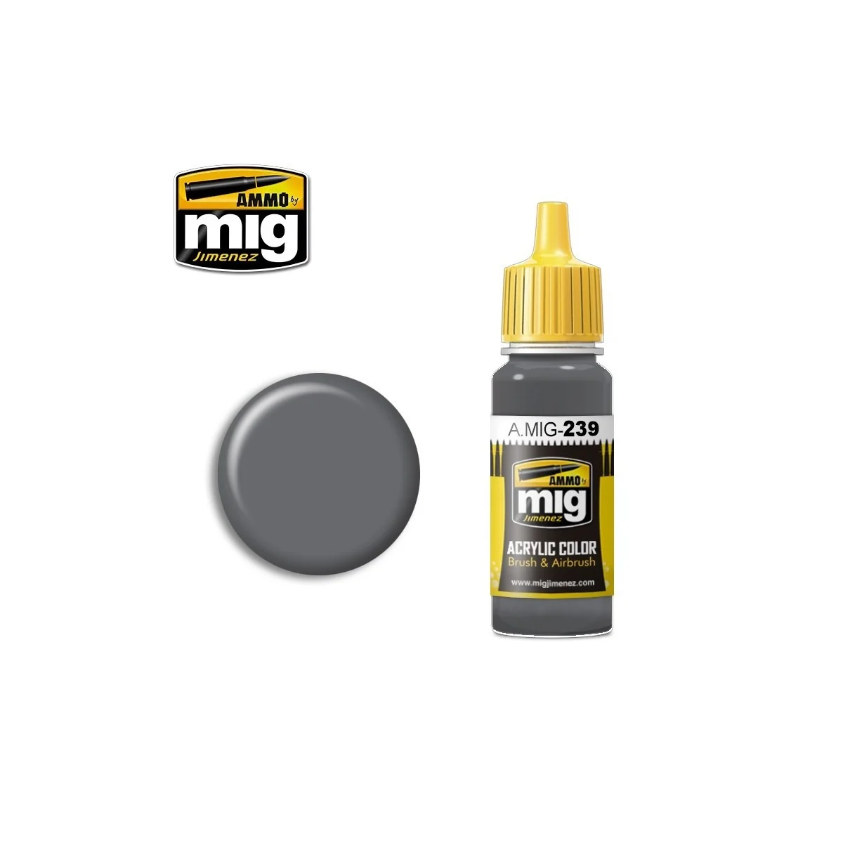 Peinture acrylique FS 36122 GRIS NEUTRE 17ml Mig AMMO - MIG Jimenez A.MIG-0239 - 1 Peinture acrylique FS 36122 GRIS NEUTRE 17ml Mig AMMO - MIG Jimenez A.MIG-0239 - 1