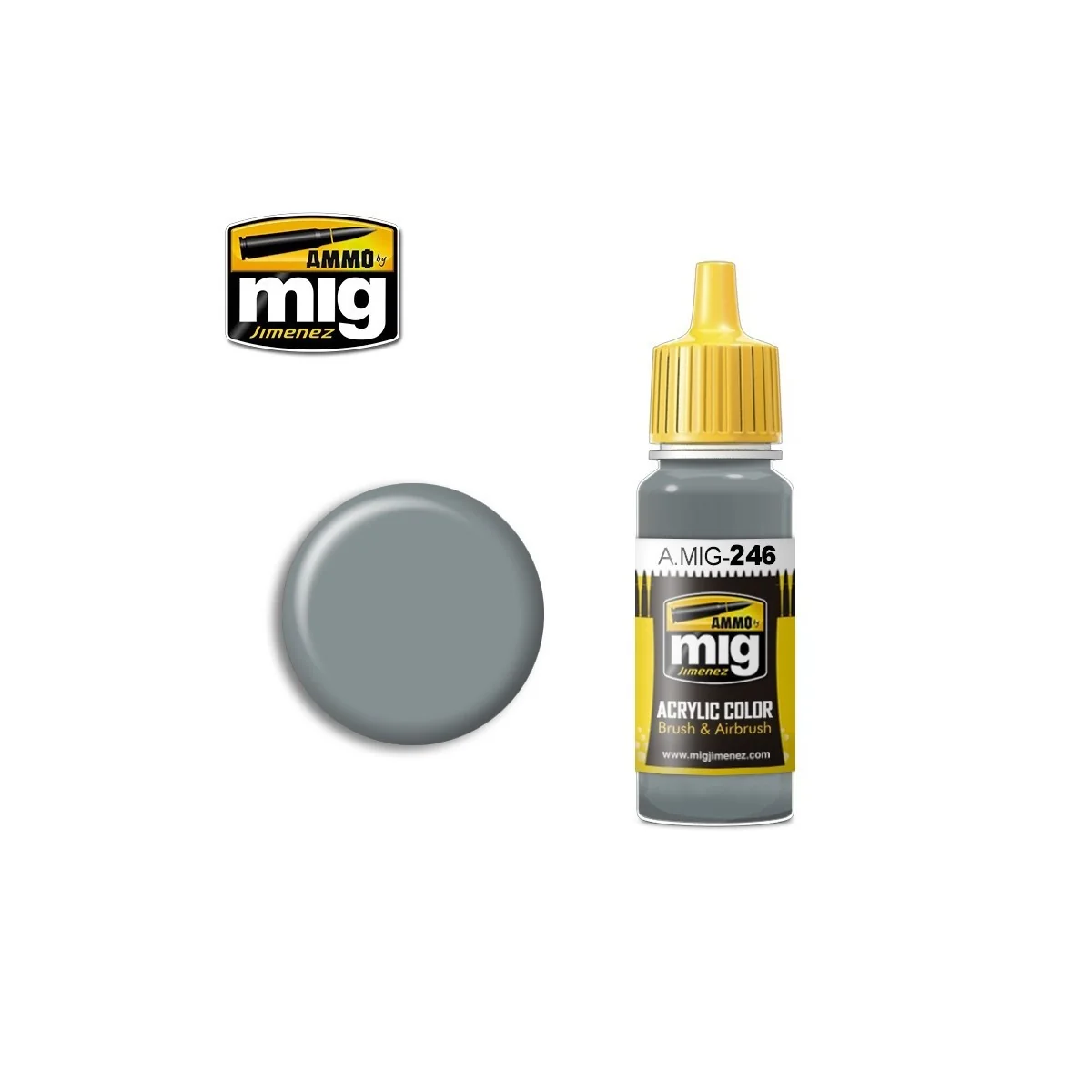 Peinture acrylique GRIS MER MOYEN (BS 637) 17ml Mig AMMO - MIG Jimenez A.MIG-0246 - 1 Peinture acrylique GRIS MER MOYEN (BS 637) 17ml Mig AMMO - MIG Jimenez A.MIG-0246 - 1