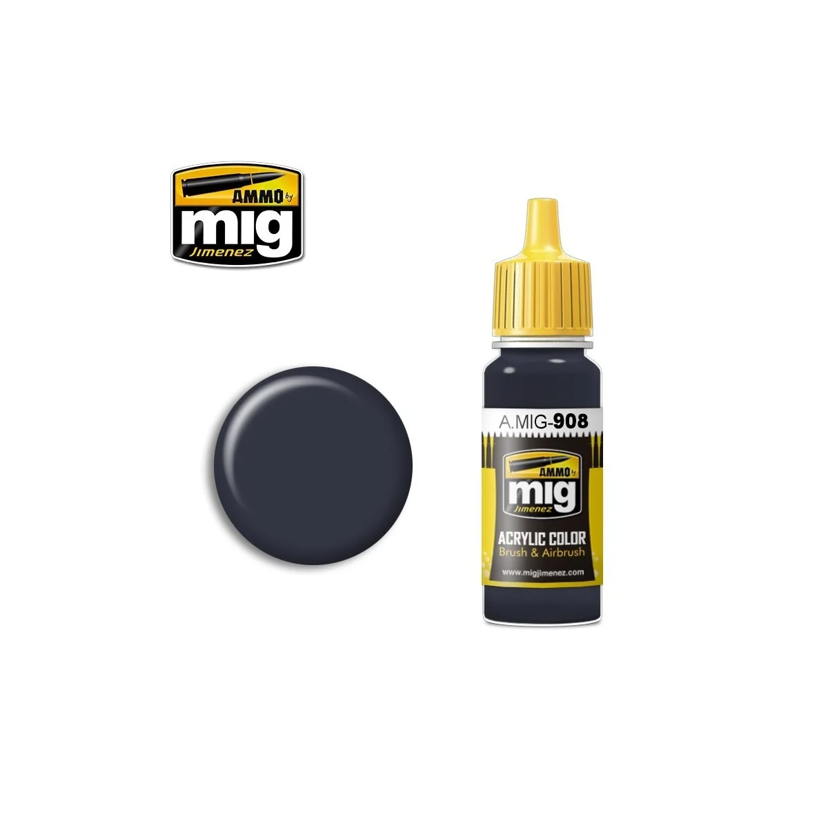 Acrylic paint GREY BASE 17ml Mig - A.MIG-0908 - A.MIG-0908