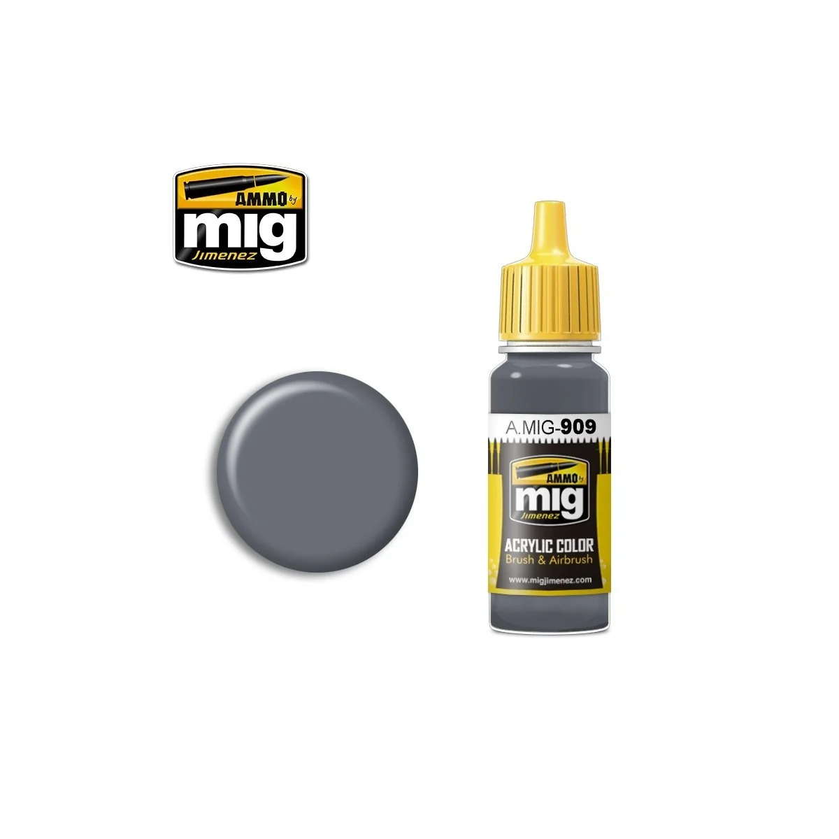 Peinture acrylique GRIS CLAIR BASE 17ml Mig AMMO - MIG Jimenez A.MIG-0909 - 1 Peinture acrylique GRIS CLAIR BASE 17ml Mig AMMO - MIG Jimenez A.MIG-0909 - 1
