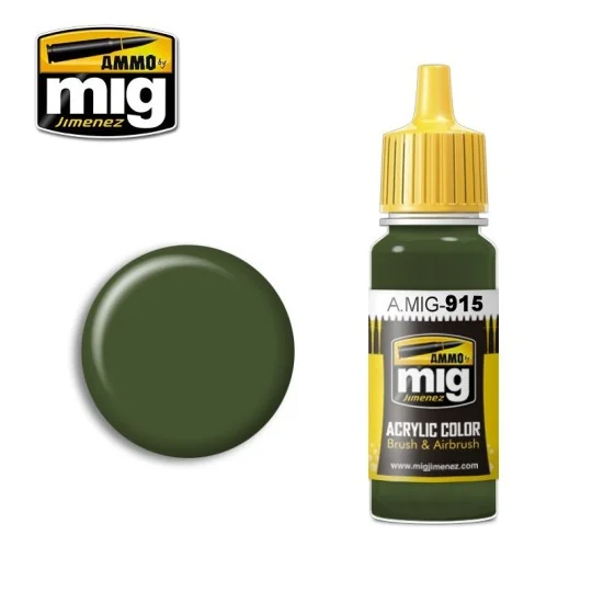 Dark Green Acrylic Paint (BS 241) 17ml Mig - A.MIG-0915 - A.MIG-0915 A.MIG-0915-Dark Green Acrylic Paint (BS 241) 17ml Mig - A.MIG-0915