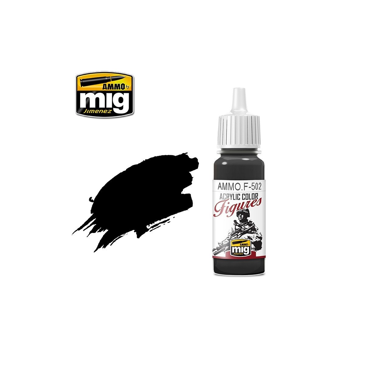 Mig Black Contour Acrylic Paint 17ml - A.MIG-F502 Mig Black Contour Acrylic Paint 17ml - A.MIG-F502