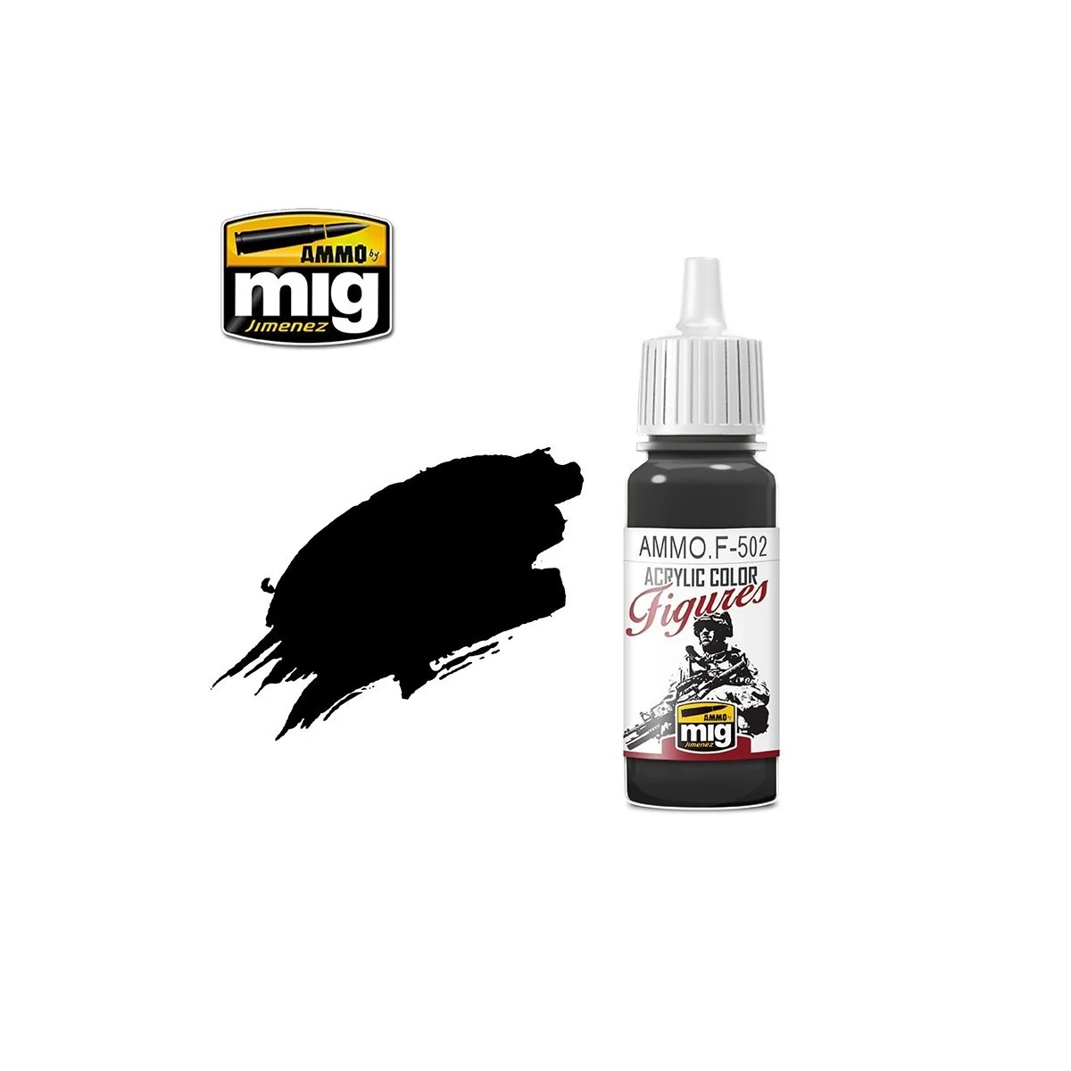 Mig Black Contour Acrylic Paint 17ml - A.MIG-F502 - A.MIG-F502