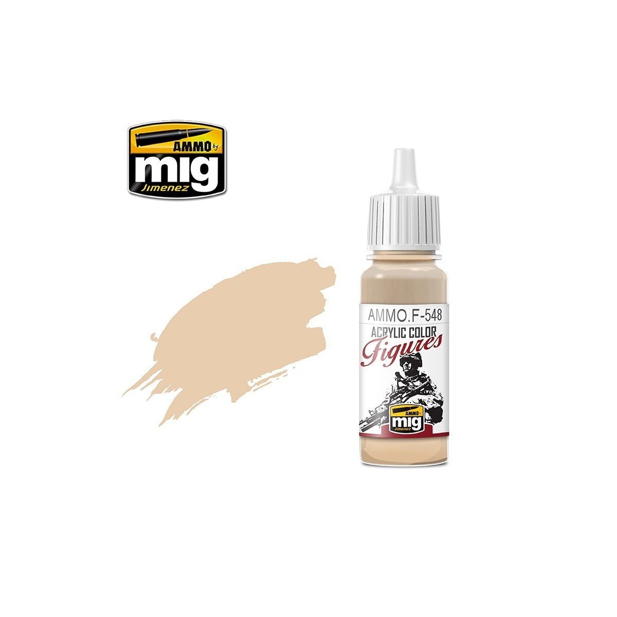 Peinture acrylique TON DE PEAU TEINT CLAIR 17ml Mig AMMO - MIG Jimenez A.MIG-F548 - 1
