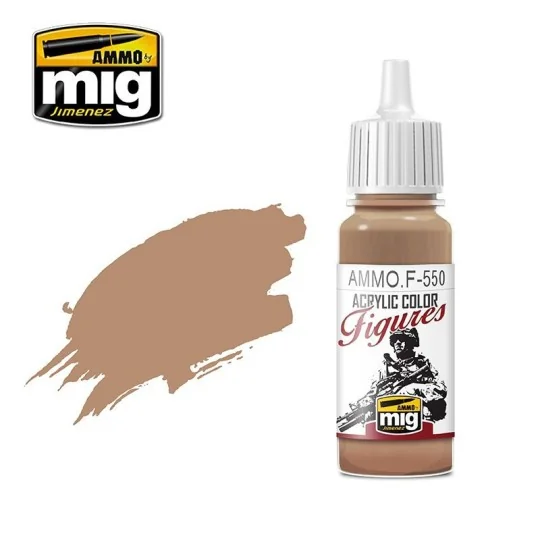 Warm Skin Tone Acrylic Paint 17ml Mig - A.MIG-F550 - A.MIG-F550 A.MIG-F550-Warm Skin Tone Acrylic Paint 17ml Mig - A.MIG-F550