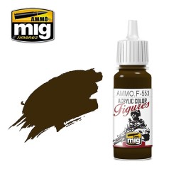 Acrylic Paint BURNT BROWN RED 17ml Mig - A.MIG-F553