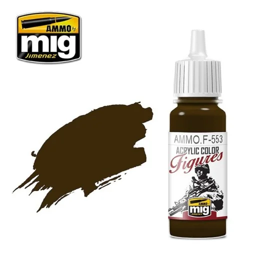 A.MIG-F553-Peinture acrylique BRUN BRÛLÉ ROUGE 17ml Mig - A.MIG-F553