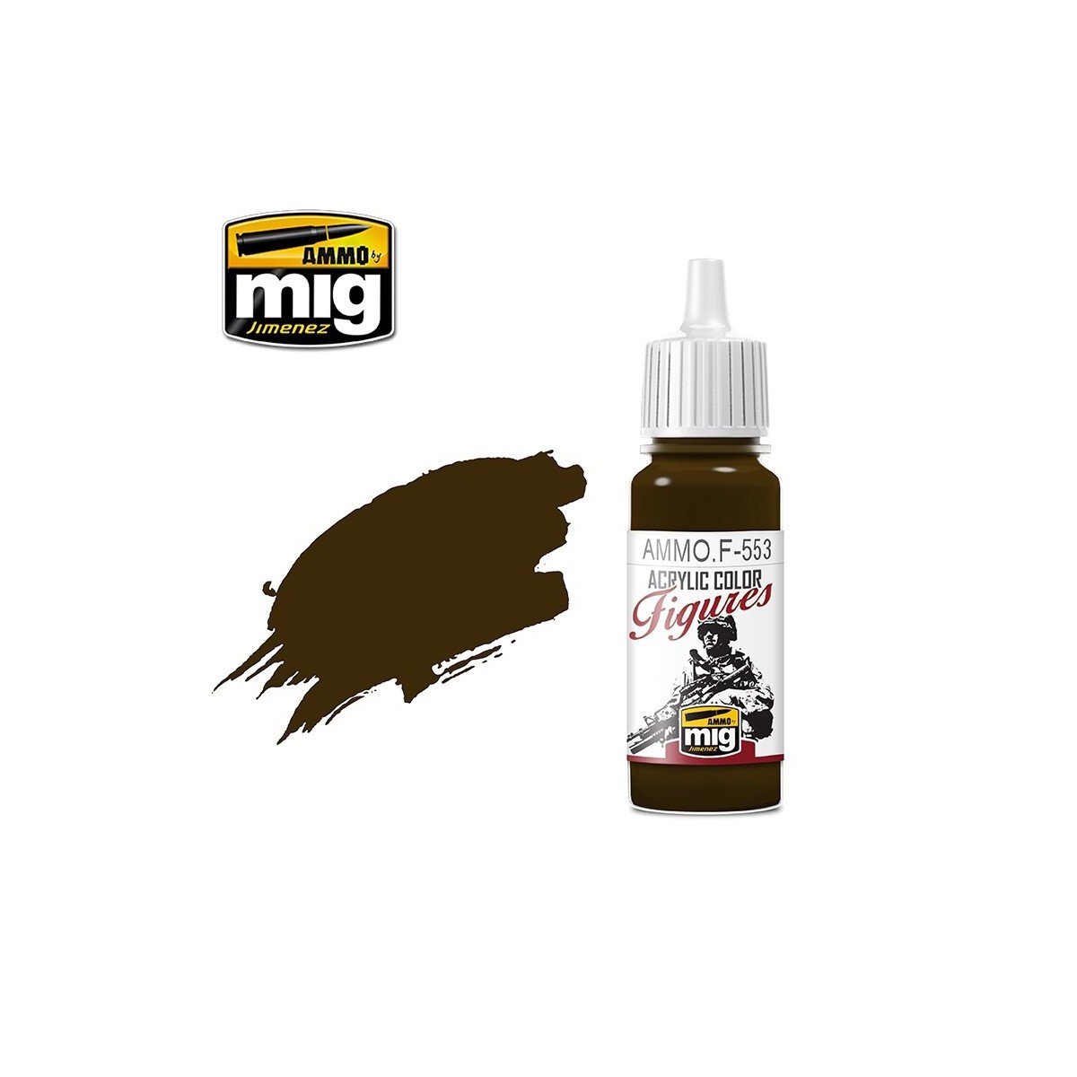 Peinture acrylique BRUN BRÛLÉ ROUGE 17ml Mig AMMO - MIG Jimenez A.MIG-F553 - 1