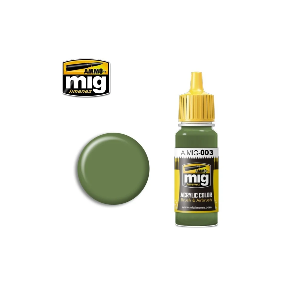 Mig RAL 6011 Reseda Green Acrylic Paint 17ml - A.MIG-0003 - A.MIG-0003 Mig RAL 6011 Reseda Green Acrylic Paint 17ml - A.MIG-0003 - A.MIG-0003