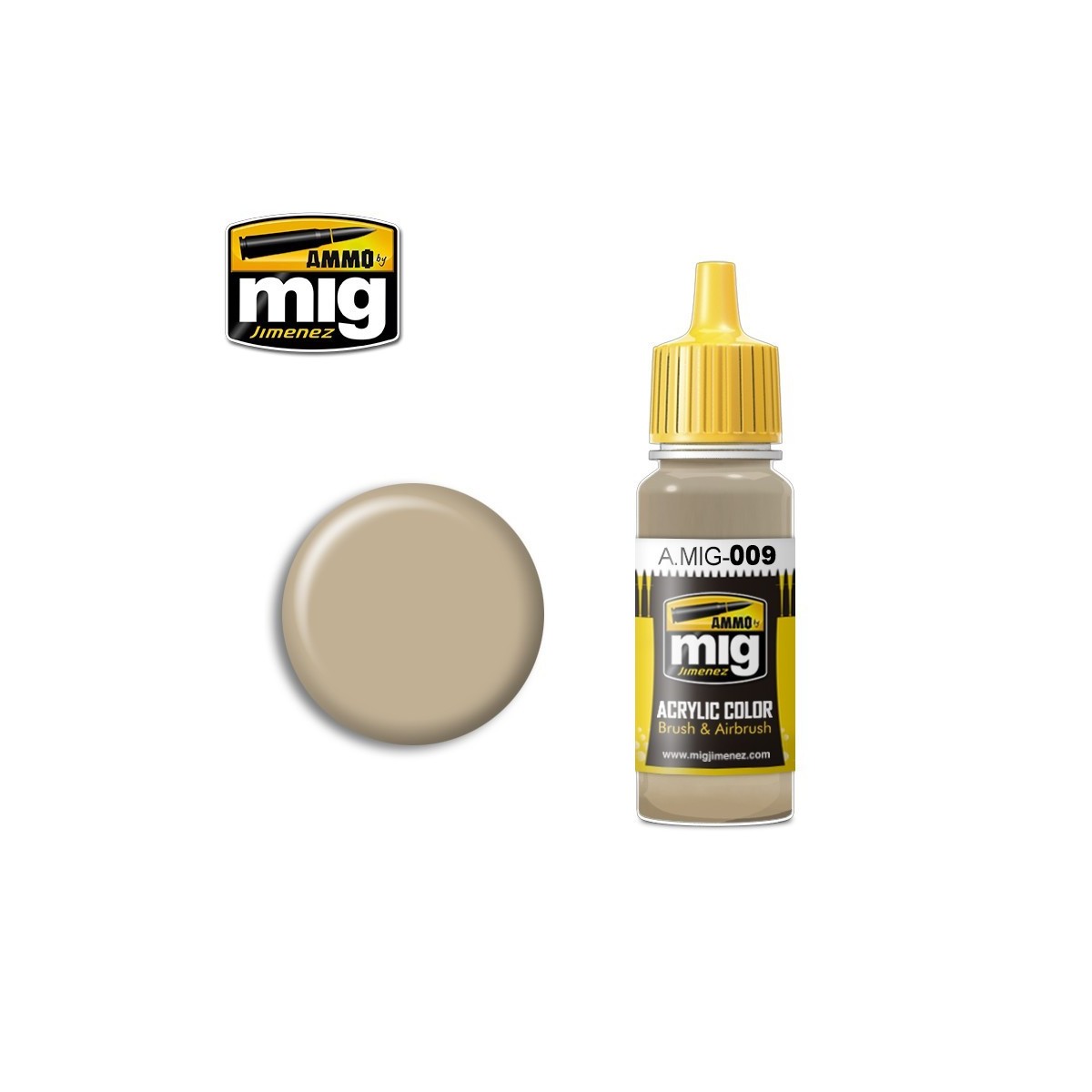 Mig RAL 7027 Sand Grey Acrylic Paint 17ml - A.MIG-0009 Mig RAL 7027 Sand Grey Acrylic Paint 17ml - A.MIG-0009