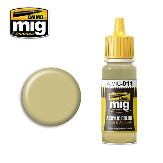 Peinture acrylique RAL 7028 JAUNE FONCÉ DE '44 DG I 17ml Mig AMMO - MIG Jimenez A.MIG-0011 - 1 A.MIG-0011-Peinture acrylique RAL 7028 JAUNE FONCÉ DE '44 DG I 17ml Mig - A.MIG-0011