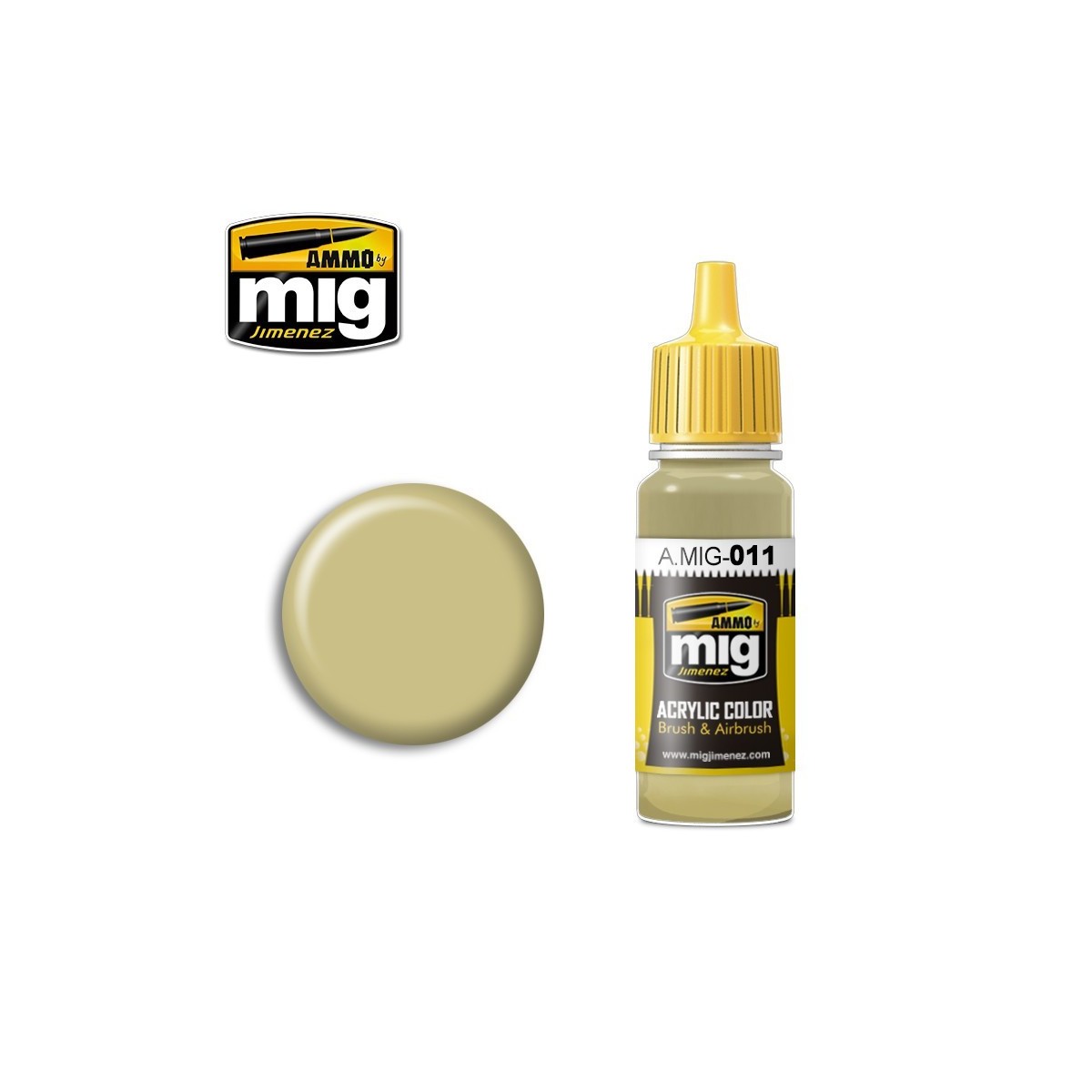 Peinture acrylique RAL 7028 JAUNE FONCÉ DE '44 DG I 17ml Mig AMMO - MIG Jimenez A.MIG-0011 - 1