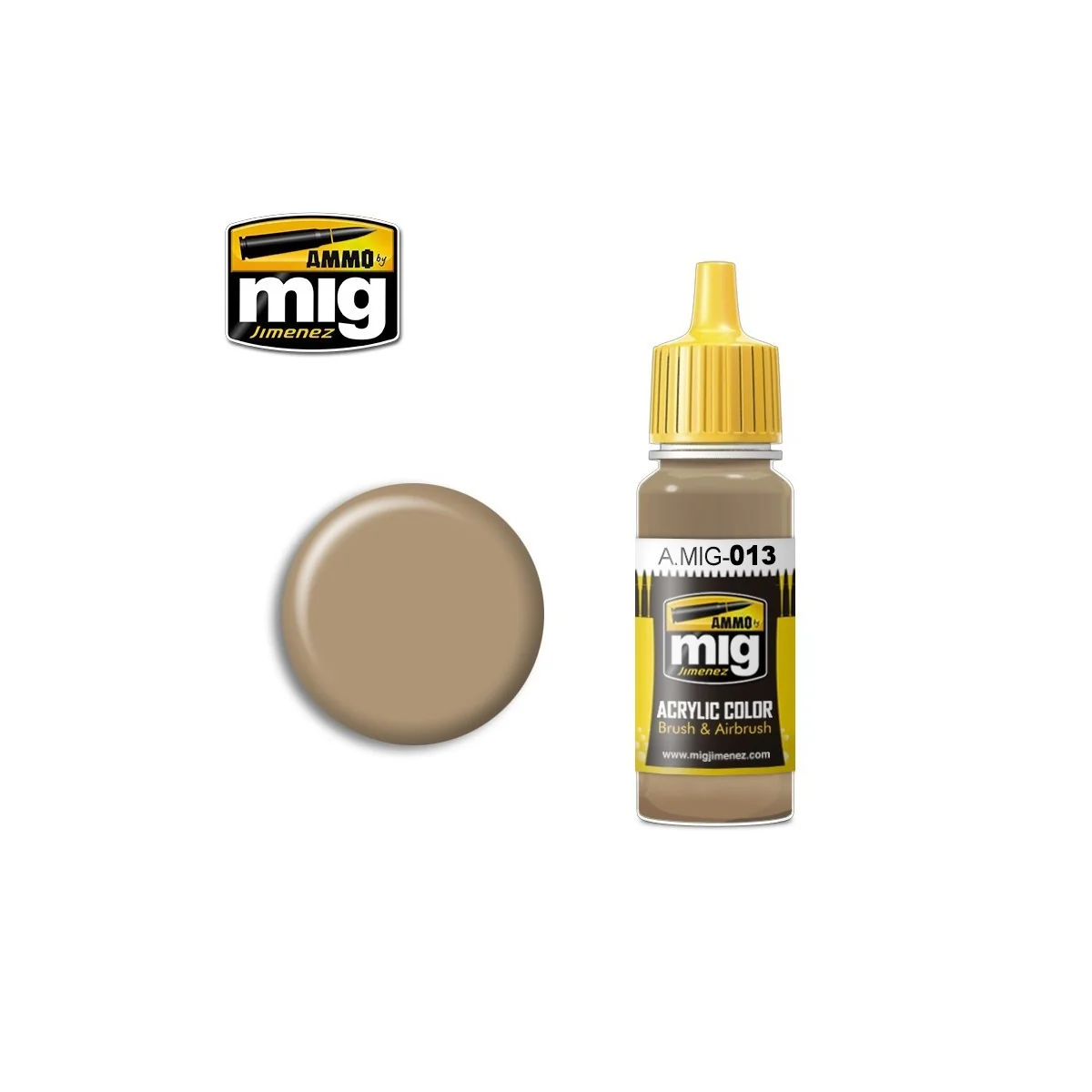 Acrylic paint RAL 8000 BROWN YELLOW 17ml Mig - A.MIG-0013 - A.MIG-0013 Acrylic paint RAL 8000 BROWN YELLOW 17ml Mig - A.MIG-0013 - A.MIG-0013