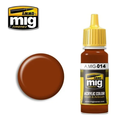 Peinture acrylique RAL 8012 ROUGE BRUN 17ml Mig AMMO - MIG Jimenez A.MIG-0014 - 1 A.MIG-0014-Peinture acrylique RAL 8012 ROUGE BRUN 17ml Mig - A.MIG-0014