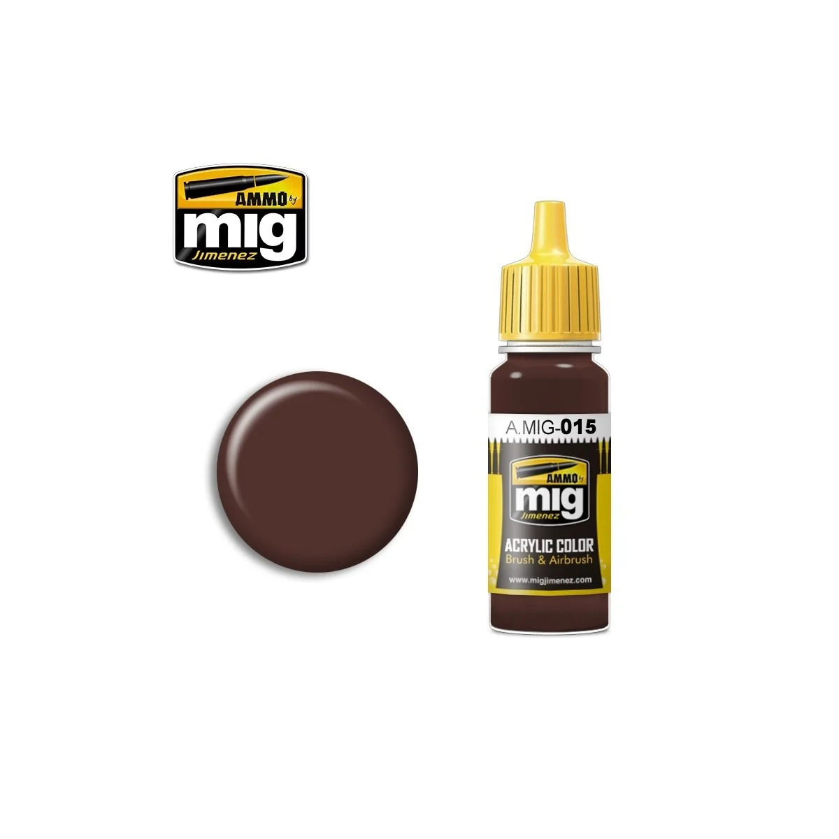 Peinture acrylique RAL 8017 BRUN CHOCOLAT 17ml Mig AMMO - MIG Jimenez A.MIG-0015 - 1 Peinture acrylique RAL 8017 BRUN CHOCOLAT 17ml Mig AMMO - MIG Jimenez A.MIG-0015 - 1