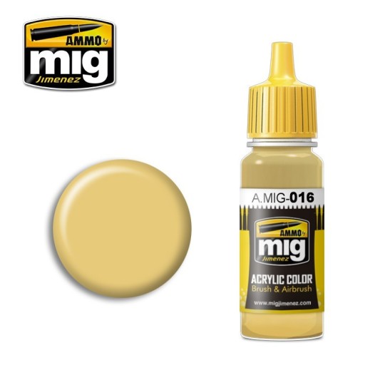 Acrylic paint RAL 8020 YELLOW BROWN 17ml Mig - A.MIG-0016 A.MIG-0016-Acrylic paint RAL 8020 YELLOW BROWN 17ml Mig - A.MIG-0016
