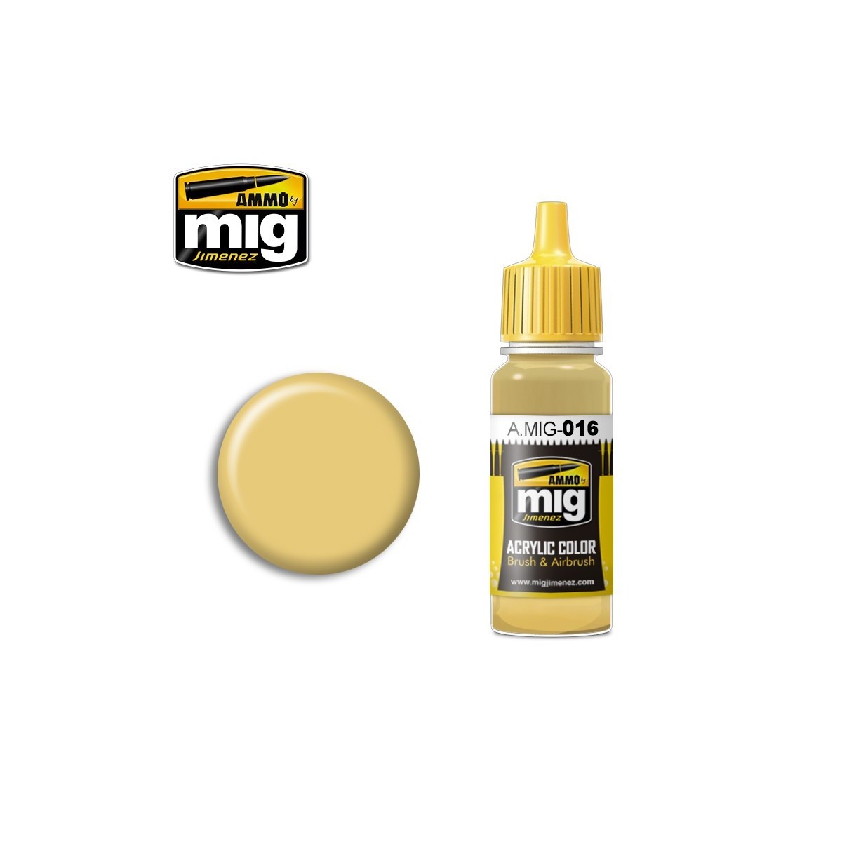 Acrylic paint RAL 8020 YELLOW BROWN 17ml Mig - A.MIG-0016 Acrylic paint RAL 8020 YELLOW BROWN 17ml Mig - A.MIG-0016