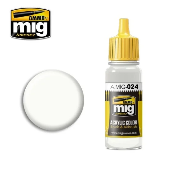Washable White Camouflage Acrylic Paint 17ml Mig - A.MIG-0024 - A.M... A.MIG-0024-Washable White Camouflage Acrylic Paint 17ml Mig - A.MIG-0024