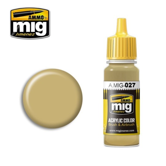 A.MIG-0027-Peinture acrylique RAL1039 F9 BEIGE SABLE ALLEMAND 17ml Mig