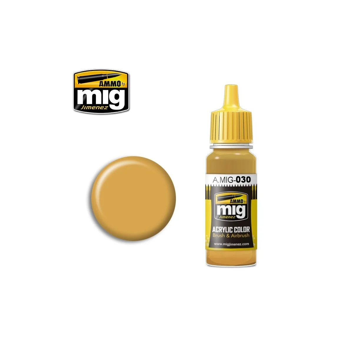 Acrylic paint SAND YELLOW 17ml Mig - A.MIG-0030 - A.MIG-0030 Acrylic paint SAND YELLOW 17ml Mig - A.MIG-0030 - A.MIG-0030