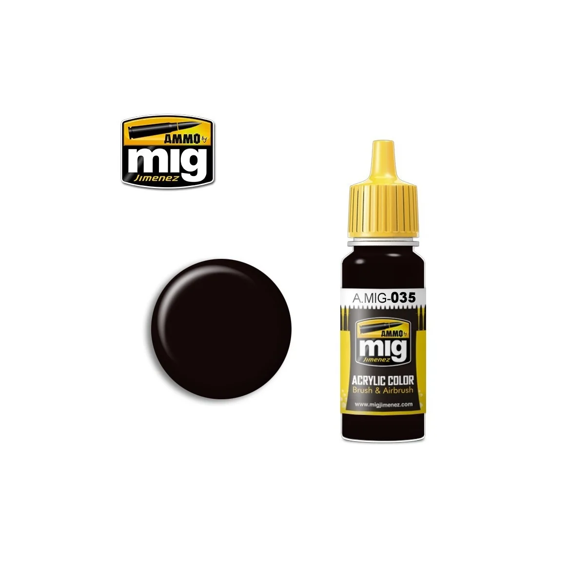Dark Tracks Acrylic Paint 17ml Mig - A.MIG-0035 - A.MIG-0035 Dark Tracks Acrylic Paint 17ml Mig - A.MIG-0035 - A.MIG-0035