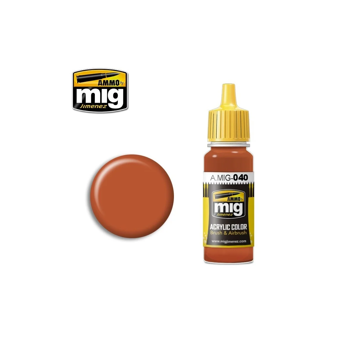 Peinture acrylique ROUILLE MOYENNE 17ml Mig AMMO - MIG Jimenez A.MIG-0040 - 1 Peinture acrylique ROUILLE MOYENNE 17ml Mig AMMO - MIG Jimenez A.MIG-0040 - 1
