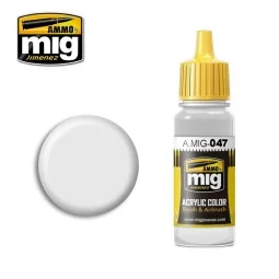 Satin White Acrylic Paint 17ml Mig - A.MIG-0047 - A.MIG-0047