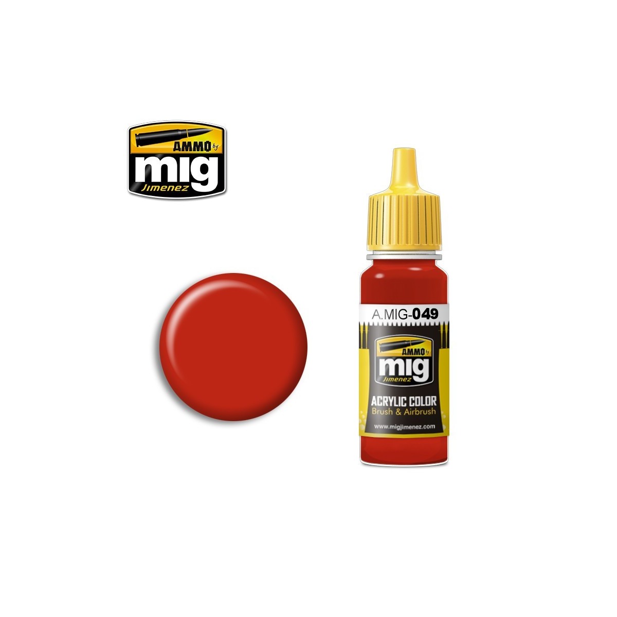 Peinture acrylique ROUGE 17ml Mig AMMO - MIG Jimenez A.MIG-0049 - 1