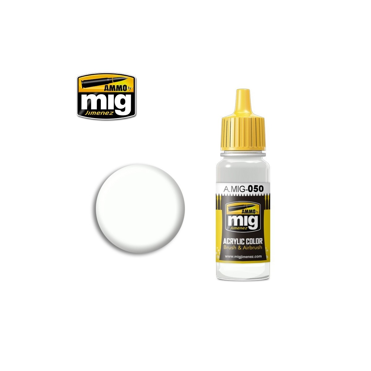 Peinture acrylique BLANC MAT 17ml Mig AMMO - MIG Jimenez A.MIG-0050 - 1