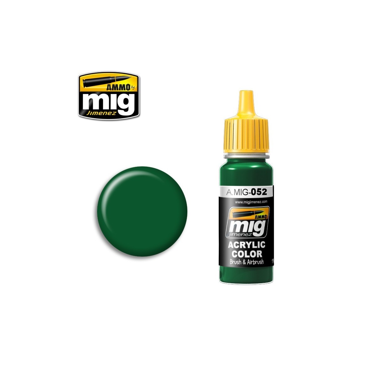 DEEP GREEN acrylic paint 17ml Mig - A.MIG-0052