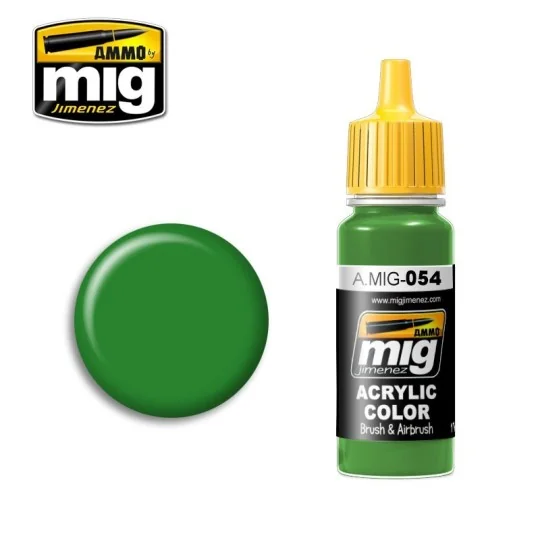 Peinture acrylique SIGNAL VERT 17ml Mig AMMO - MIG Jimenez A.MIG-0054 - 1 A.MIG-0054-Peinture acrylique SIGNAL VERT 17ml Mig - A.MIG-0054