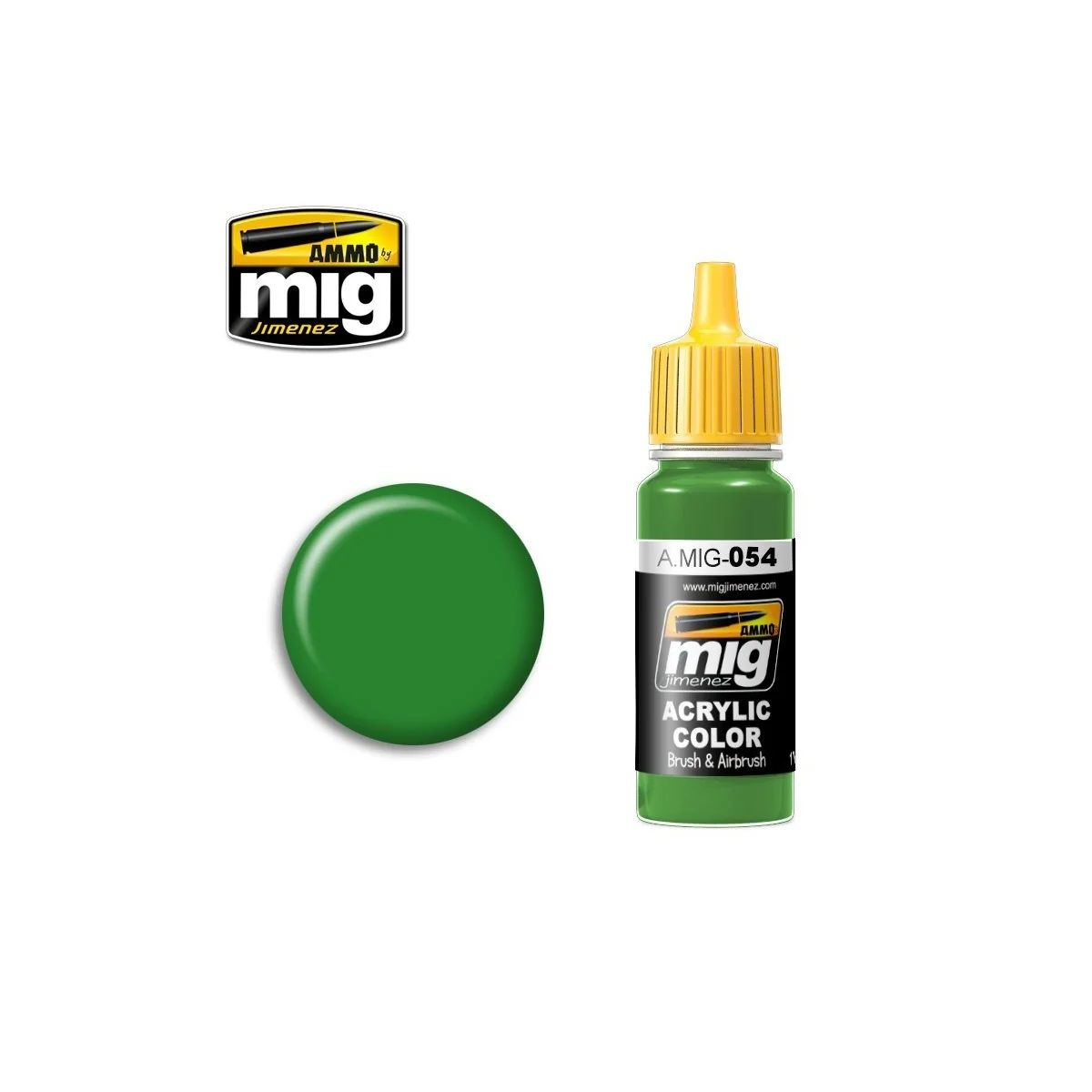 Peinture acrylique SIGNAL VERT 17ml Mig AMMO - MIG Jimenez A.MIG-0054 - 1 Peinture acrylique SIGNAL VERT 17ml Mig AMMO - MIG Jimenez A.MIG-0054 - 1