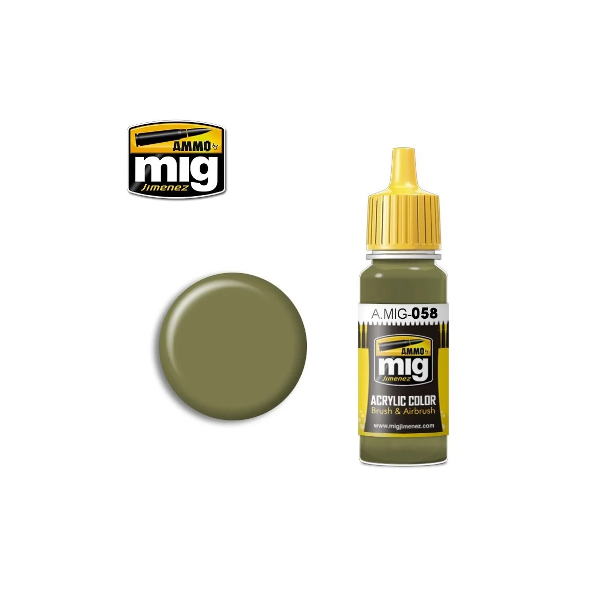 Mig Light Green Khaki Acrylic Paint 17ml - A.MIG-0058 - A.MIG-0058 Mig Light Green Khaki Acrylic Paint 17ml - A.MIG-0058 - A.MIG-0058