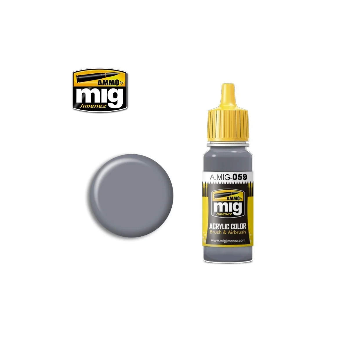 Mig 17ml Grey Acrylic Paint - A.MIG-0059 - A.MIG-0059 Mig 17ml Grey Acrylic Paint - A.MIG-0059 - A.MIG-0059