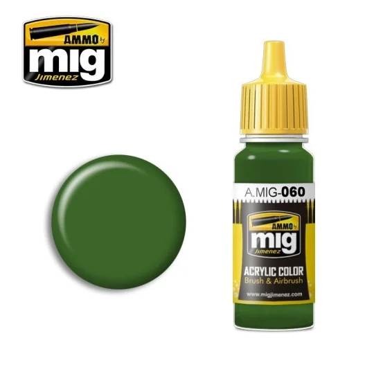 Peinture acrylique VERT PÂLE 17ml Mig AMMO - MIG Jimenez A.MIG-0060 - 1 A.MIG-0060-Peinture acrylique VERT PÂLE 17ml Mig - A.MIG-0060