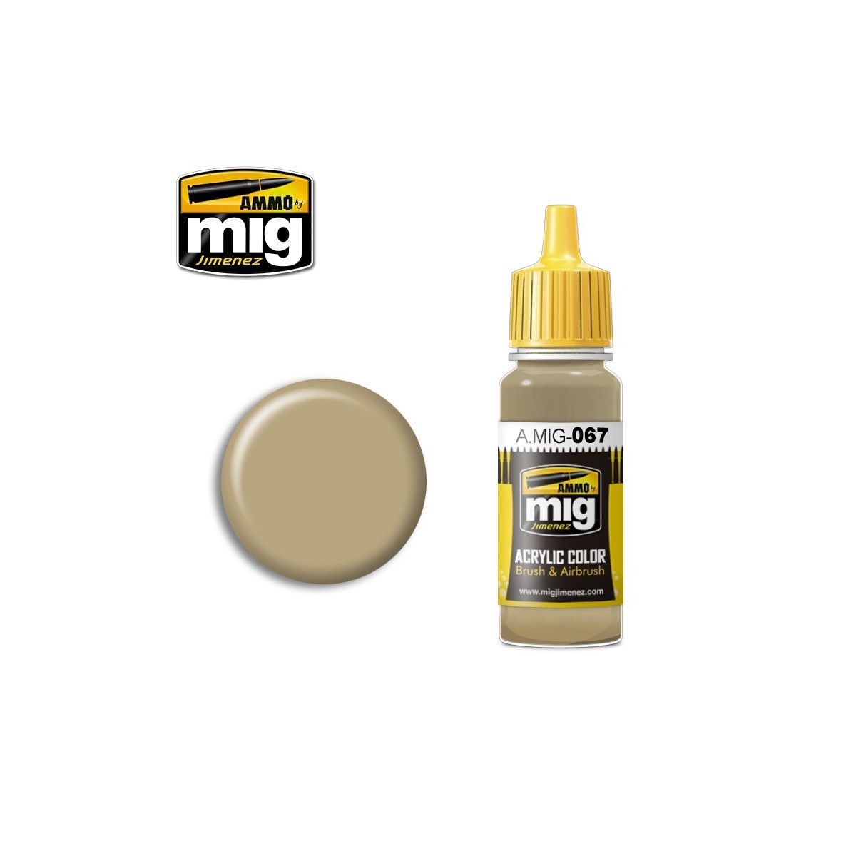 Peinture acrylique GRIS SABLE CLAIR 17ml Mig AMMO - MIG Jimenez A.MIG-0067 - 1